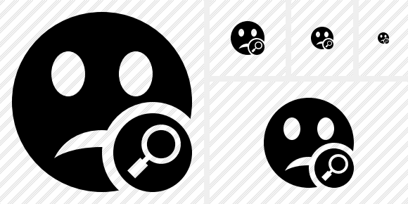 Smile Unhappy Search Icon Smile Unhappy Search Icon