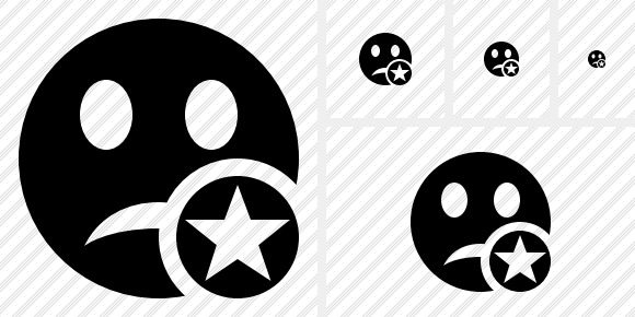 Smile Unhappy Star Icon Smile Unhappy Star Icon