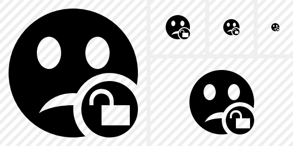 Smile Unhappy Unlock Icon Smile Unhappy Unlock Icon