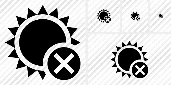Sun Cancel Symbol Sun Cancel Symbol