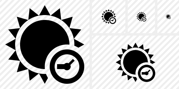 Sun Clock Symbol Sun Clock Symbol