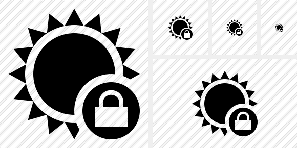 Sun Lock Symbol Sun Lock Symbol