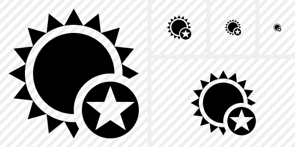 Sun Star Symbol Sun Star Symbol
