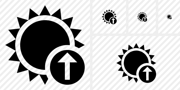 Sun Upload Symbol Sun Upload Symbol