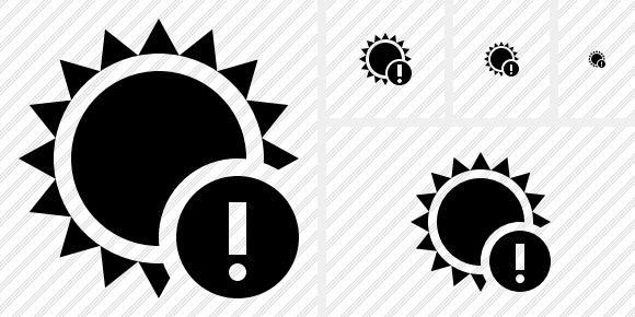 Sun Warning Symbol Sun Warning Symbol