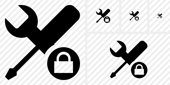 Tools Lock Symbol