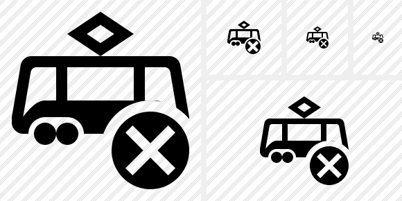 Tram Cancel Icon Tram Cancel Icon