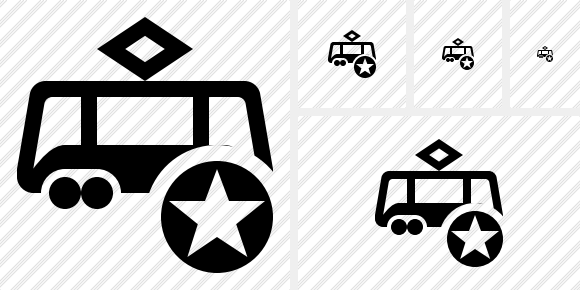 Tram Star Icon Tram Star Icon