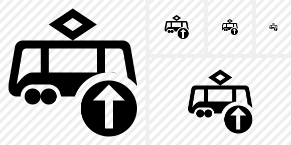 Tram Upload Icon Tram Upload Icon
