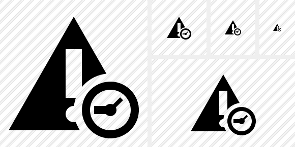 Warning Clock Icon Warning Clock Icon