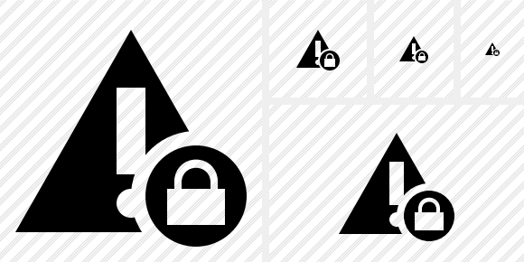 Warning Lock Icon Warning Lock Icon