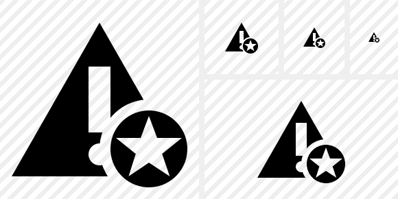 Warning Star Icon Warning Star Icon