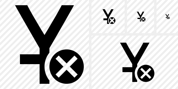 Yuan Cancel Symbol Yuan Cancel Symbol