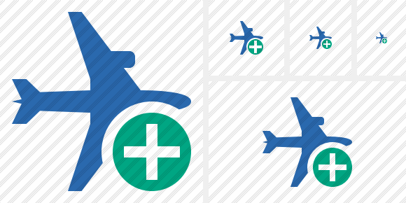 Airplane Horizontal 2 Add Icon Airplane Horizontal 2 Add Icon