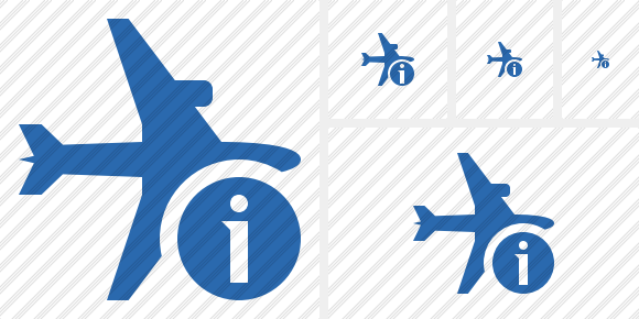 Airplane Horizontal 2 Information Symbol