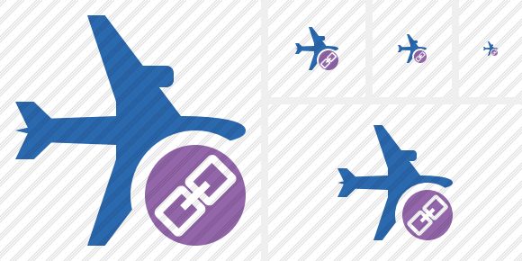 Airplane Horizontal 2 Link Icon