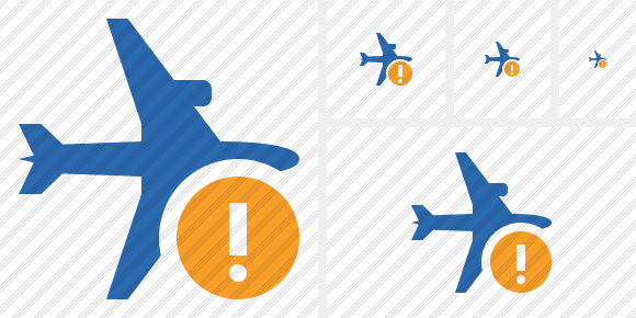 Airplane Horizontal 2 Warning Icon Airplane Horizontal 2 Warning Icon