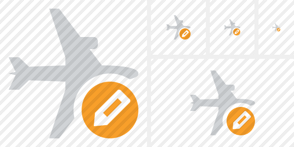 Airplane Horizontal Edit Symbol