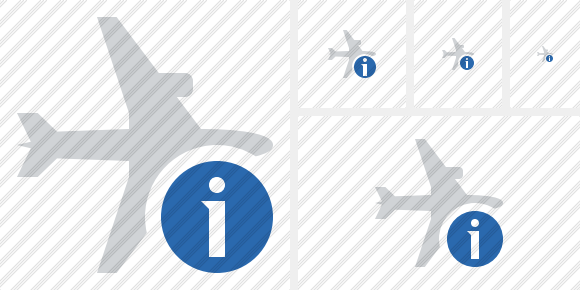 Airplane Horizontal Information Icon