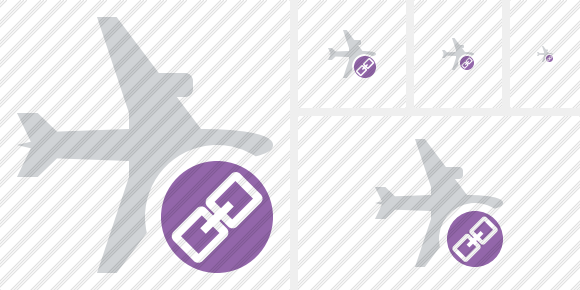 Airplane Horizontal Link Icon