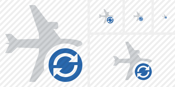 Airplane Horizontal Refresh Symbol