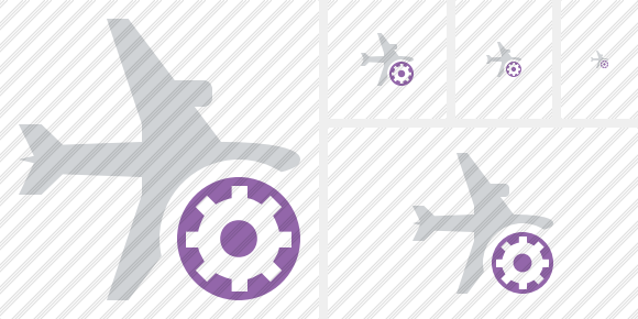 Airplane Horizontal Settings Symbol