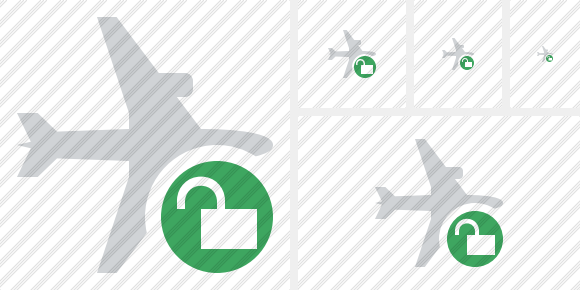 Airplane Horizontal Unlock Icon