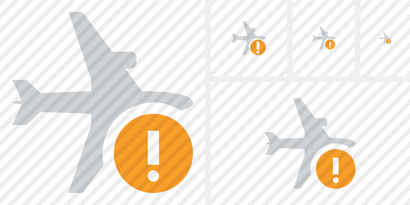 Airplane Horizontal Warning Icon