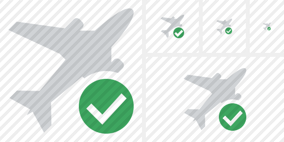 Airplane Ok Icon