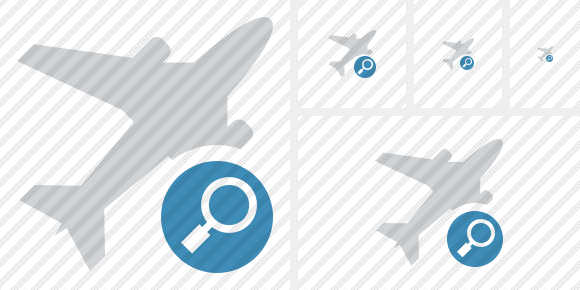 Airplane Search Icon