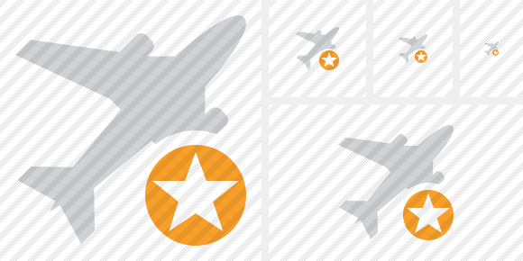 Airplane Star Icon