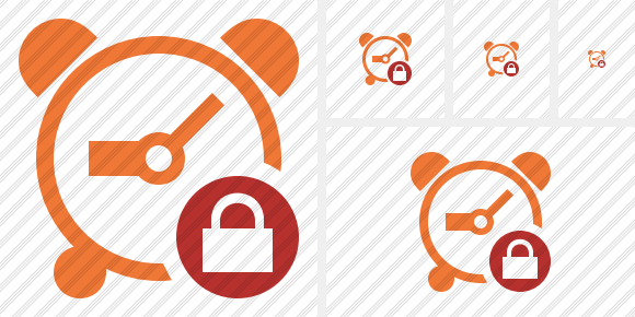 Alarm Clock Lock Icon Alarm Clock Lock Icon