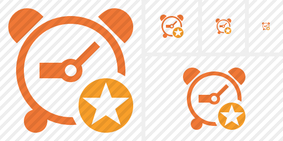 Alarm Clock Star Icon Alarm Clock Star Icon