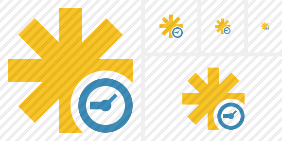 Asterisk Clock Icon Asterisk Clock Icon