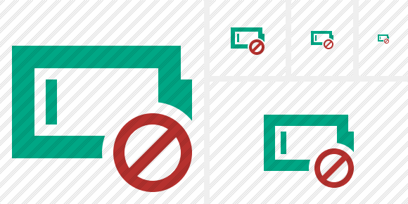 Battery Empty Block Symbol Battery Empty Block Symbol