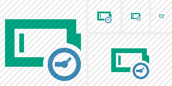 Battery Empty Clock Symbol Battery Empty Clock Symbol
