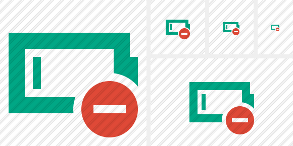 Battery Empty Stop Symbol Battery Empty Stop Symbol