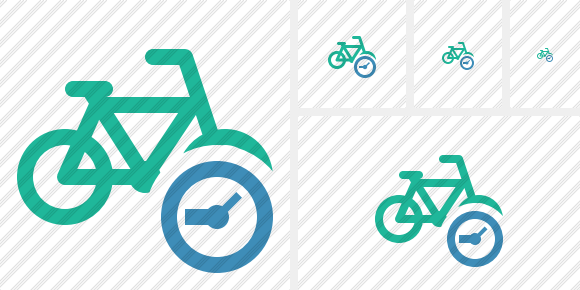 Bicycle Clock Icon