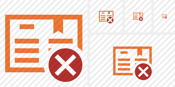 Book Cancel Icon Book Cancel Icon