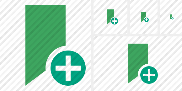 Bookmark Green Add Icon Bookmark Green Add Icon