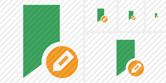 Bookmark Green Edit Icon Bookmark Green Edit Icon