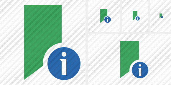 Icono Bookmark Green Information