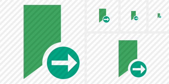 Bookmark Green Next Icon Bookmark Green Next Icon