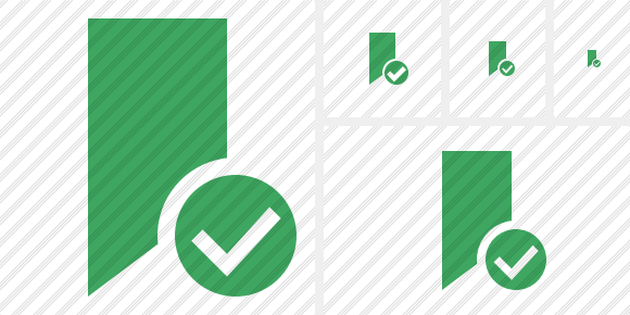 Bookmark Green Ok Icon Bookmark Green Ok Icon