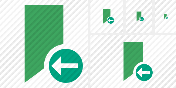 Bookmark Green Previous Icon Bookmark Green Previous Icon