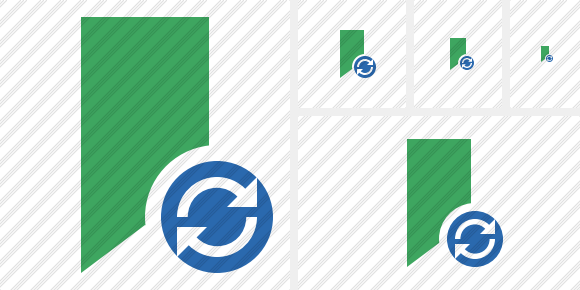 Bookmark Green Refresh Icon Bookmark Green Refresh Icon