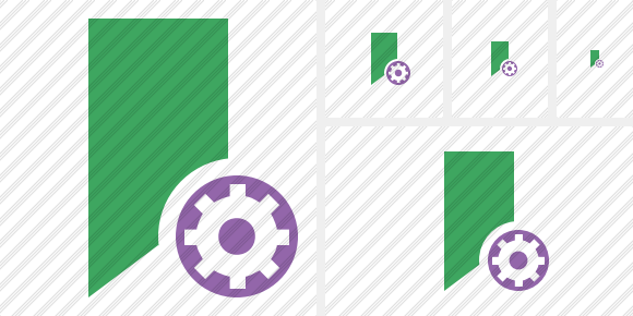 Bookmark Green Settings Icon Bookmark Green Settings Icon