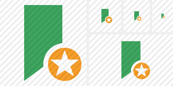 Bookmark Green Star Icon