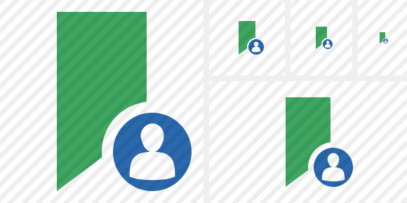 Bookmark Green User Icon Bookmark Green User Icon