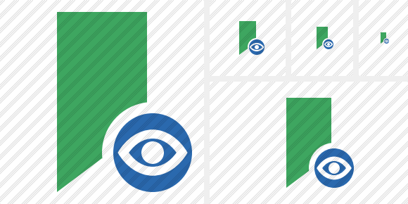 Bookmark Green View Icon Bookmark Green View Icon